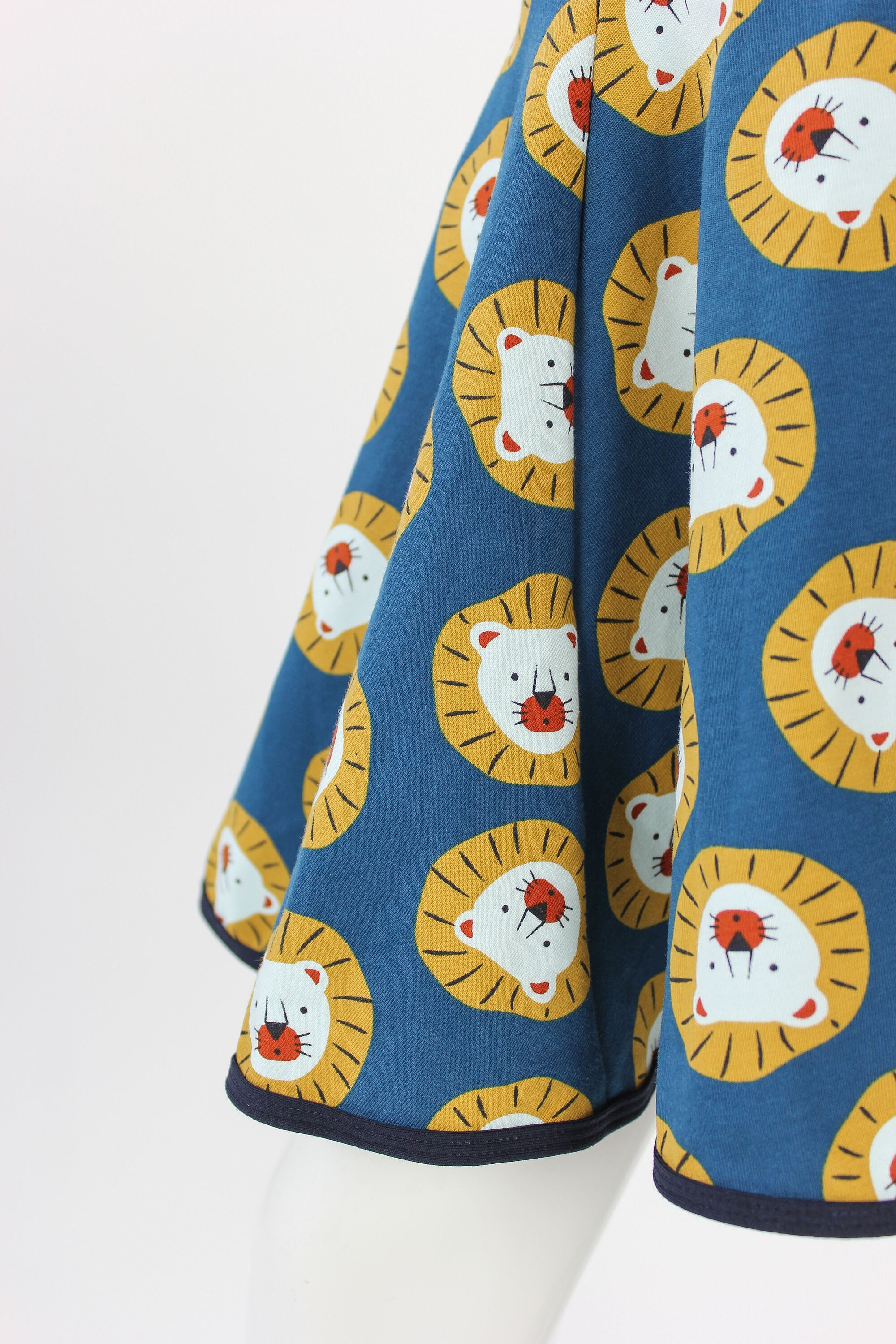 Children's Circle Skirt Petrol With Lions 