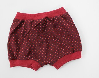 Bordeaux panties with dots, approx. 1 to 6 years