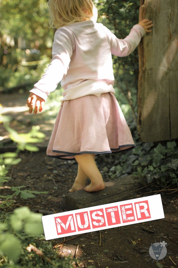 Falda de plato niños hecha de eco-muselina rosa crece España