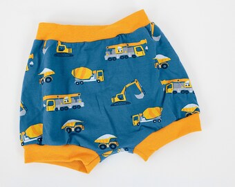 Petrol panties with construction vehicles, approx. 1 to 6 years