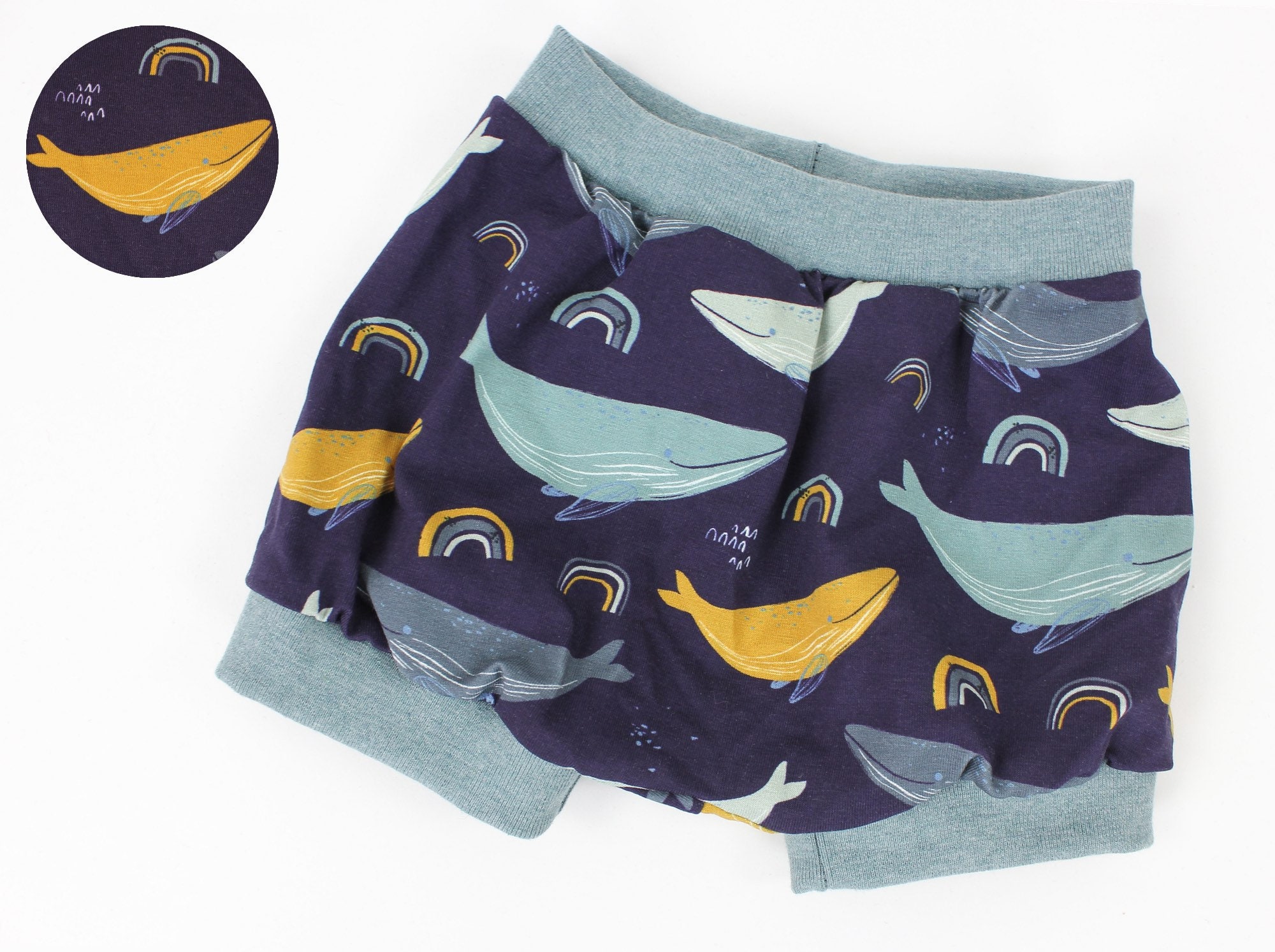 Whales Orcas Narwhals On Navy Women's Underwear Thongs Sexy Breathable  T-Back Panties 