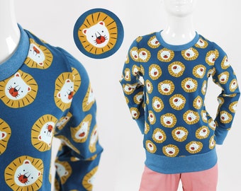 Children's longsleeve petrol with lions