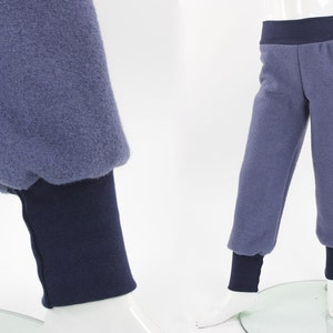 pantaloni in calda lana per bambini, colore blu fumo