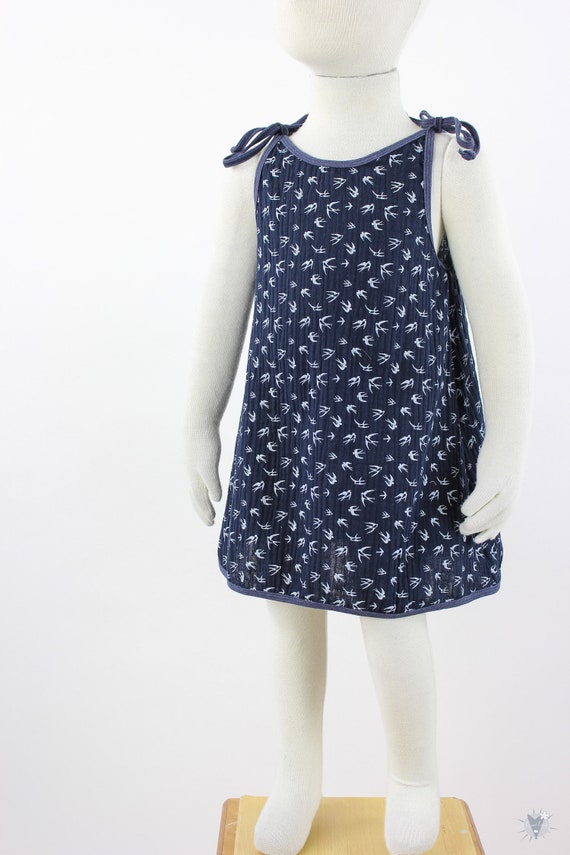 SALE 86/92 Children's Summer Dress Made of Muslin With Tie