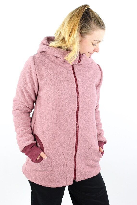 Veste en laine femme rose et baie Etsy Canada