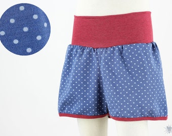 shorts for children with dots on blue