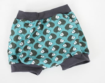 Blue-green panties with hedgehogs, approx. 1 to 6 years