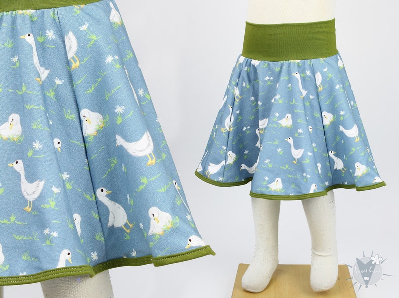 SALE size 1, up to approx. 2.3 years, children's circle skirt image 1