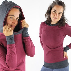 Damen-Sommerpulli beere meliert