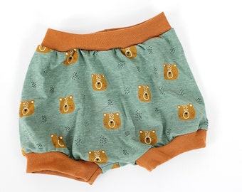 Green panties with bears, approx. 1 to 6 years ORGANIC FABRICS