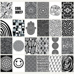 Monochrome Print Bundle...24 A5 Digital Download Prints, Collage Wall, Art Prints, Wall Art, Wall Decor, Printable.