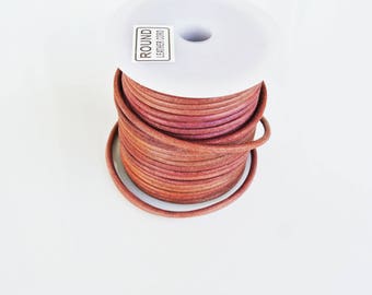 Mahogany leather, 2 meters, 3mm