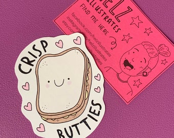 Crisp butties sticker single