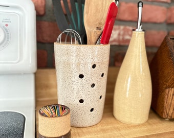 Handmade Ceramic Kitchen Utensil Holder