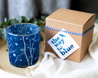 Coffret cadeau pour photophores « The Way to Blue », cadeau d'anniversaire, cadeau de Pâques