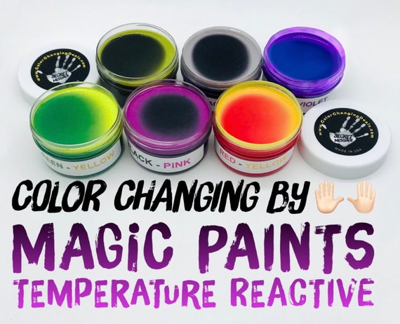 Thermochromic Universal Magic Paint Changes Color by Body Heat and Hand  Touch for DIY Color Changing T-shirt Shoes Secret Messages 