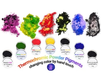 Color Changing Thermochromic Powder Pigments for Art Crafts Nails Playdoh Slime Science Experiments Resin Jewelry Tumblers T-Shirts Shoes