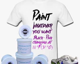 Color Changing Thermochromic Fabric Paint for T-Shirts & Color Changing Shoes