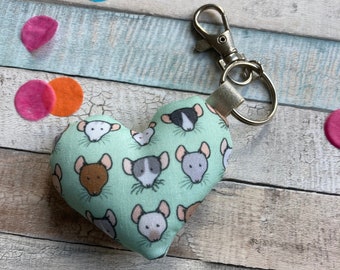 Fabric Rat Keyring | Cute Rat Keychain | Fun Pet Rat Bag Accessory