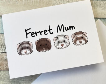 Ferret Mum | Ferret Blank Greeting Card |