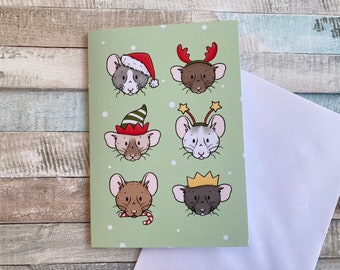 Festive mischief | Cute Pet Rat Christmas Card