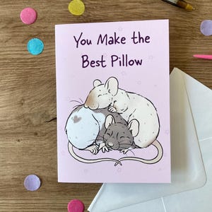vous faites le meilleur oreiller | Carte de voeux mignonne de rat de Zazzle.be Liste d'envies Vous avez des idées ? Carte pour les couples et les amis qui aiment les rats