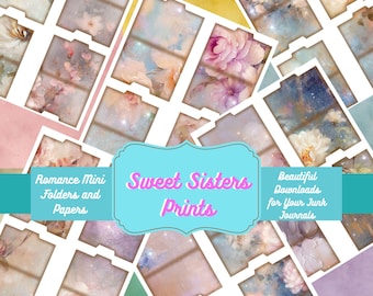 Romance, Mini Folders and Papers. Beautiful Colors. Download and Use in Your Junk Journals. Mystical Colors, Lights and Movement.