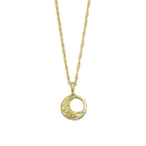14k Little Moon Necklace, Crescent Moon Necklace, Small Moon Charm, Full Moon Necklace, Moon Phase pendant, Celestial jewelry