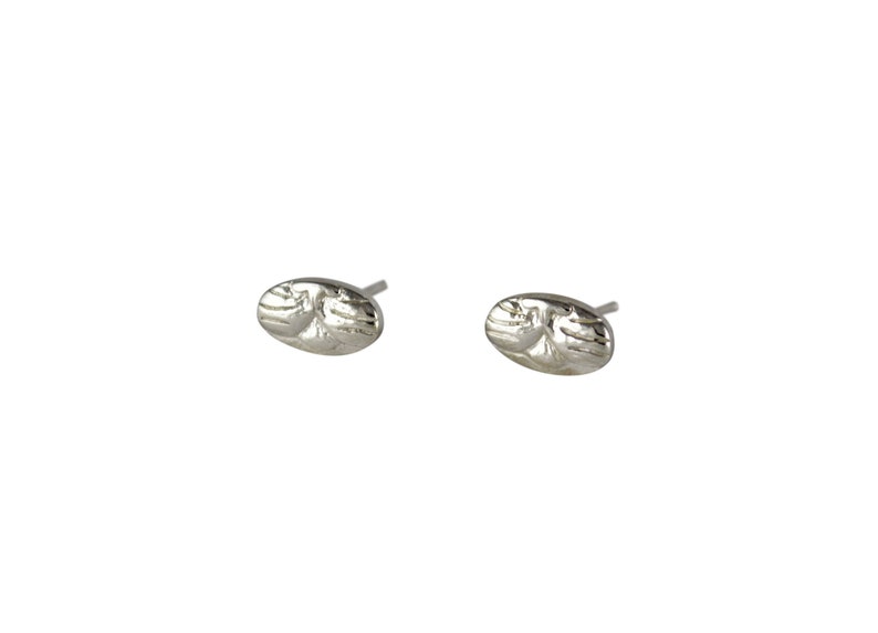 Silver Cat Earrings, Cat Earrings, Cat Lover Gifts, Small Silver Studs, Simple Stud Earrings image 1