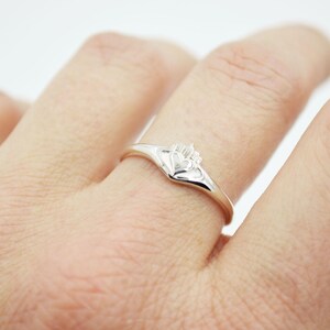 Silver Claddagh Ring, Irish Ring, Heart Ring, Heart Crown and Hands, Sterling Silver Rings image 3
