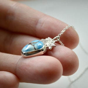 Golden Hill Turquoise Shooting Star Necklace, Turquoise Pendant, December Birthstone, Cosmic Necklace, Star Pendant image 2