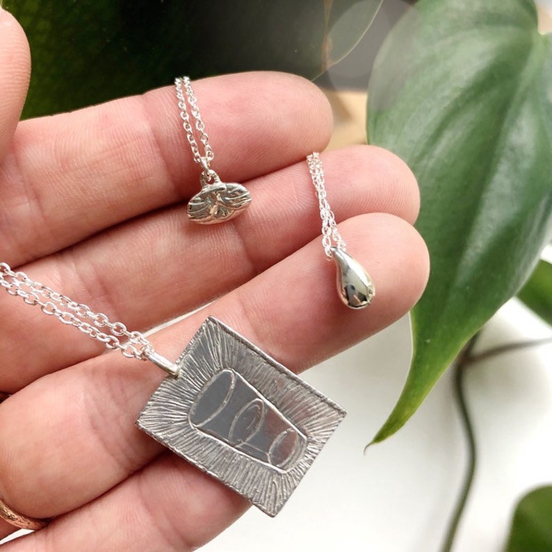 Glass Half Full Necklace Positivity Necklace Optimism Etsy