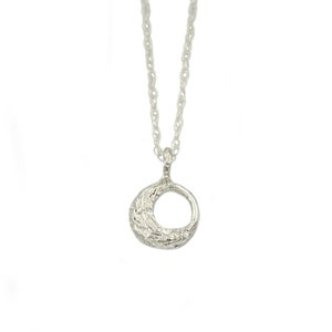 Little Moon Necklace, Small Moon Charm, Silver Crescent Moon Necklace, Little Full Moon, Moon Phase Necklace, Celestial Jewelry
