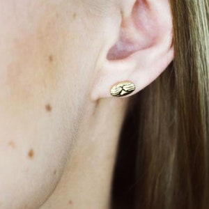 Silver Cat Earrings, Cat Earrings, Cat Lover Gifts, Small Silver Studs, Simple Stud Earrings image 5