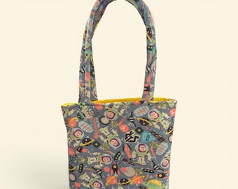 Upcycled Buzz Lightyear tote bag 15x15" padded tote