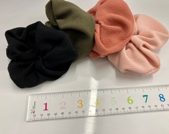 4pc set black, olive green, dusty rose, blush pink VSCO 90’s knit scrunchie