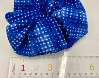 Blue Shibori tie dye jumbo scrunchie