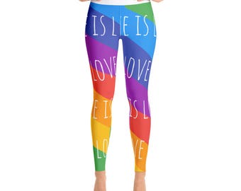 Love is Love Rainbow Yoga Leggings
