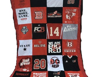 Custom T-shirt blanket-made to order