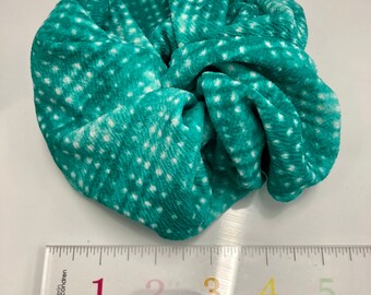 Teal Shibori tie dye jumbo scrunchie