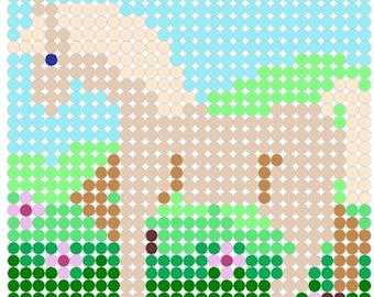 Instant Download, Perler Bead Horse  Pattern 2, Perler Bead Pattern, Horse Pattern, Perler Bead, Crafts 4 Kids