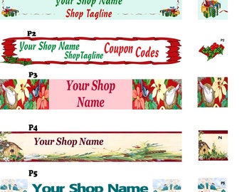 HOLIDAY THEME Banner & Free Avatar For Your Etsy Shop - OOAK Original Design