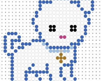 Instant Download, Perler Bead Puppy1 Pattern, Perler Bead Pattern, Puppy1  Pattern, Perler Bead, Crafts 4 Kids