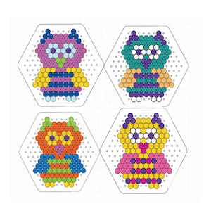 Owl Instant Download Perler Bead Patterns, Set Of 4