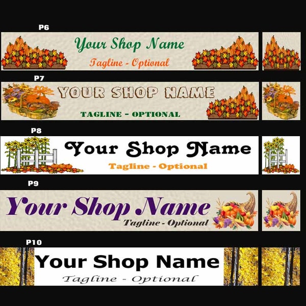 FALL THEME Banner & Free Avatar For Your Etsy Shop - OOAK Original Design