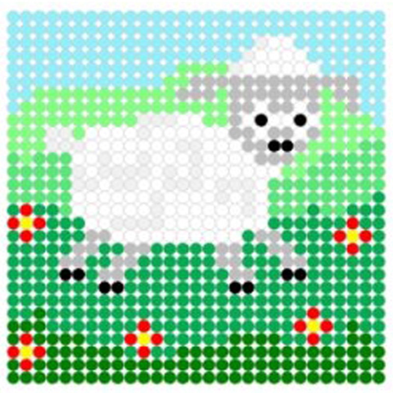 Instant Download, Perler Bead Lamb Pattern, Perler Bead Pattern ...