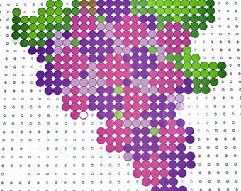 Instant Download, Perler Bead Grapes Pattern, Perler Bead Pattern, Grapes Food Pattern, Perler Bead, Crafts 4 Kids