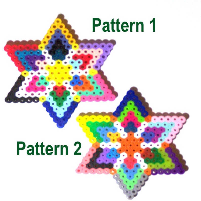 Perler Bead White Star Pegboard Ironing Paper Instructions Etsy