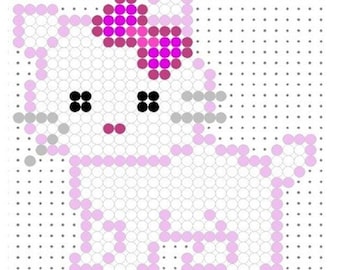 Download istantaneo del modello di perline Perler di gattino
