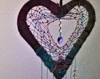 Sweetheart Dreamcatcher is handmade by dreamcatcherman with elegant crystals